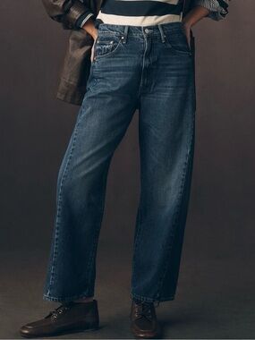 Mother half pipe barrel leg jeans